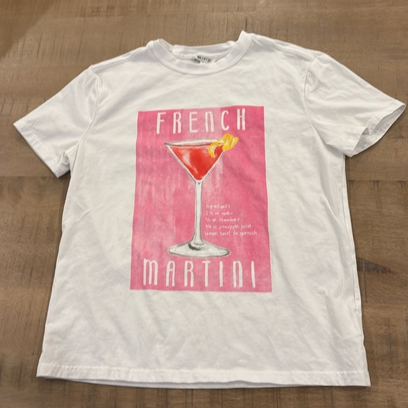 Wildfox Tops - Wildfox Boutique French Martini Graphic Tee Shirt Top Small